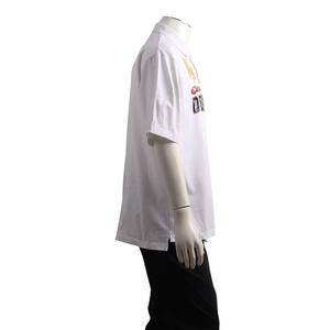 Cotton Polo Hand Drawn Shirt White, view 2