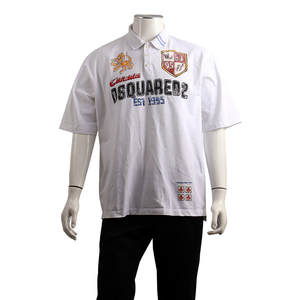Cotton Polo Hand Drawn Shirt White