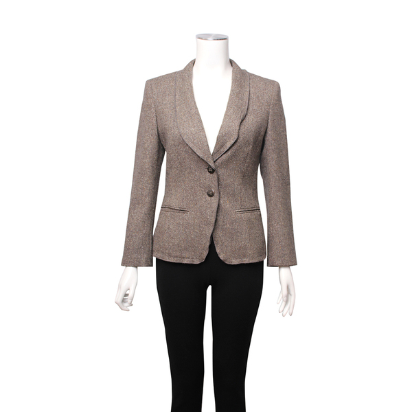 Vintage Blend Wool Blazer Grey/Brown