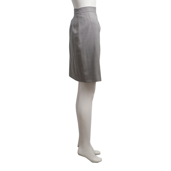 Vintage Wool Pencil Skirt Grey