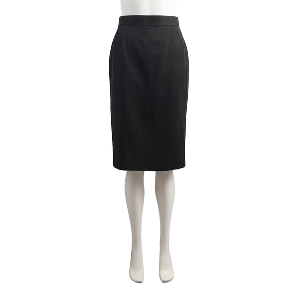 Vintage Wool Pencil Skirt Dark Green