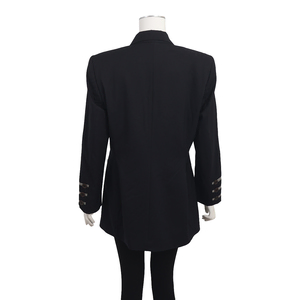 Vintage Wool Double Breasted Blazer Black, view 3