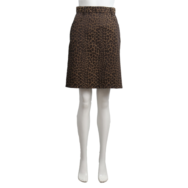 Vintage Polyester Mini Skirt Leopard Print