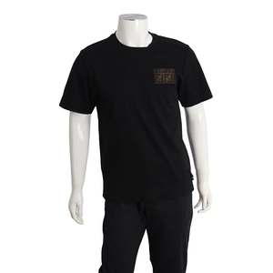 Cotton Logo Patch T-Shirt Black