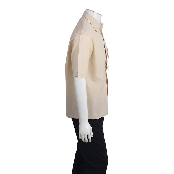 Cotton Zip Pocket Shirt Beige