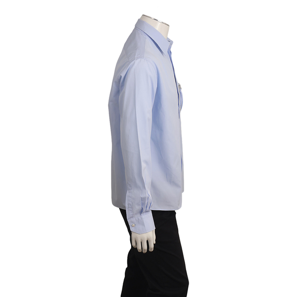 Cotton Zip Pocket Shirt Blue