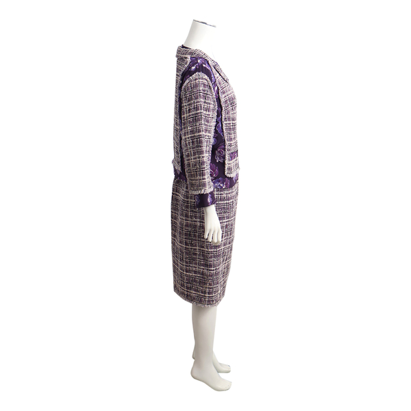 Cotton/Wool Skirt Suit Purple