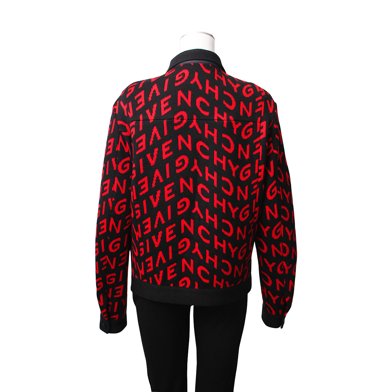 GIVENCHY Wool Refracted Logo Jacket Red/Black | Luxity