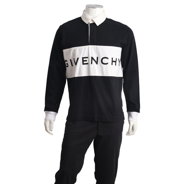 Cotton Classic Fit Logo Shirt Black/White