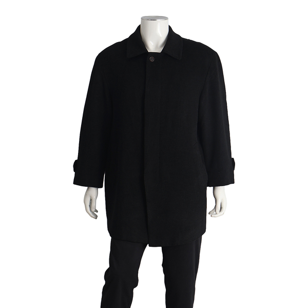 Vintage Wool/Cashmere Car Coat Black