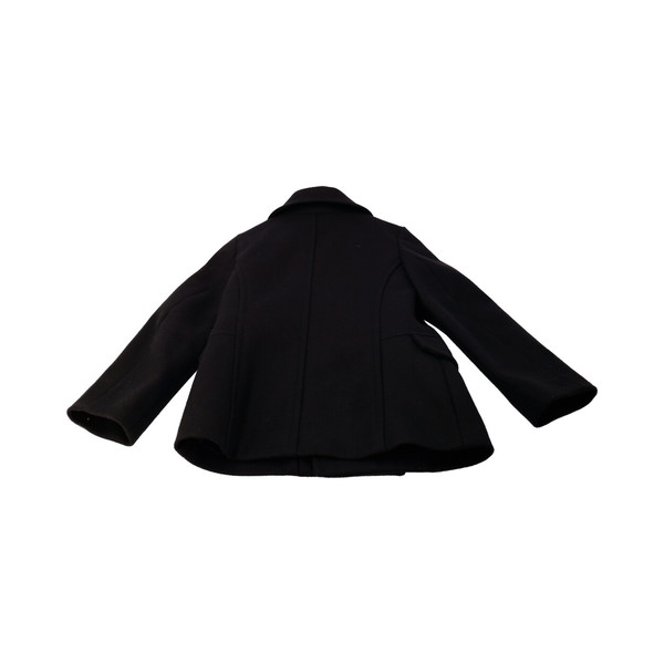 Wool Blend Kids Coat Black