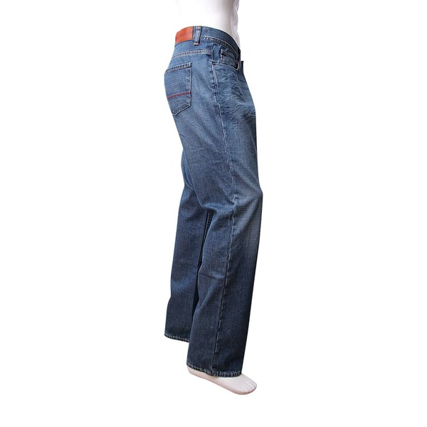 Vintage Cotton Denim Jeans Dark Blue