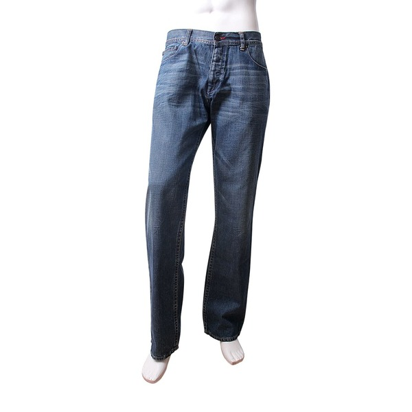 Vintage Cotton Denim Jeans Dark Blue