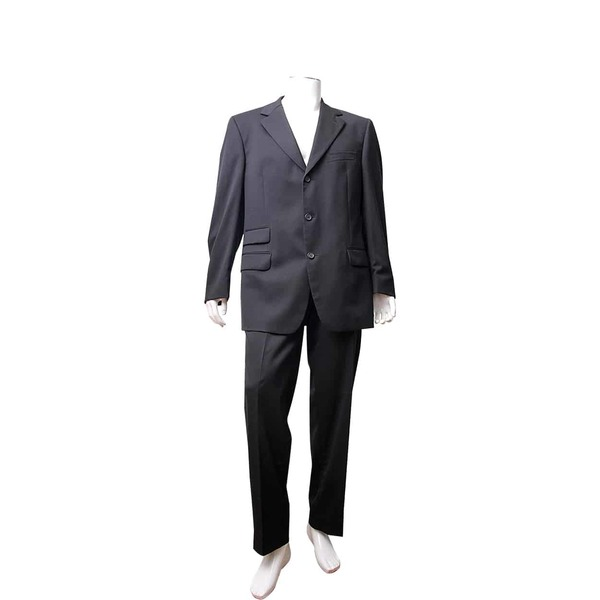 Vintage Wool Blend Suit Black