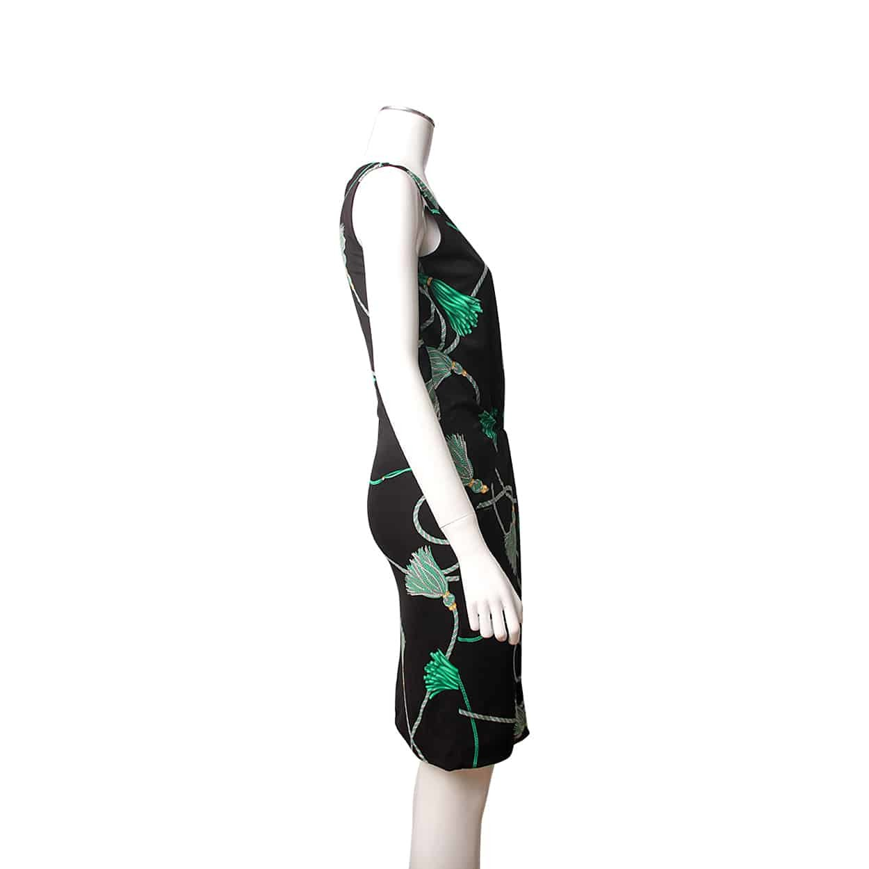 GUCCI Rayon/Silk Dress Black/Green | Luxity