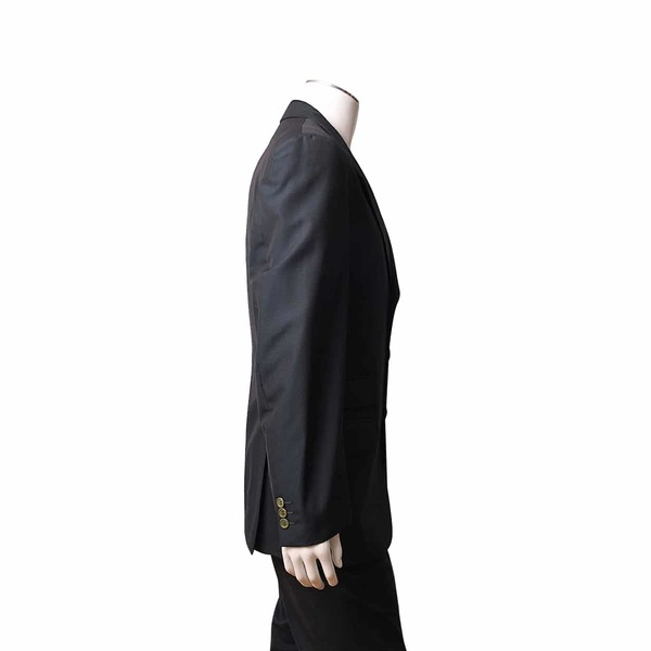 Vintage Wool Single Breast Blazer Black