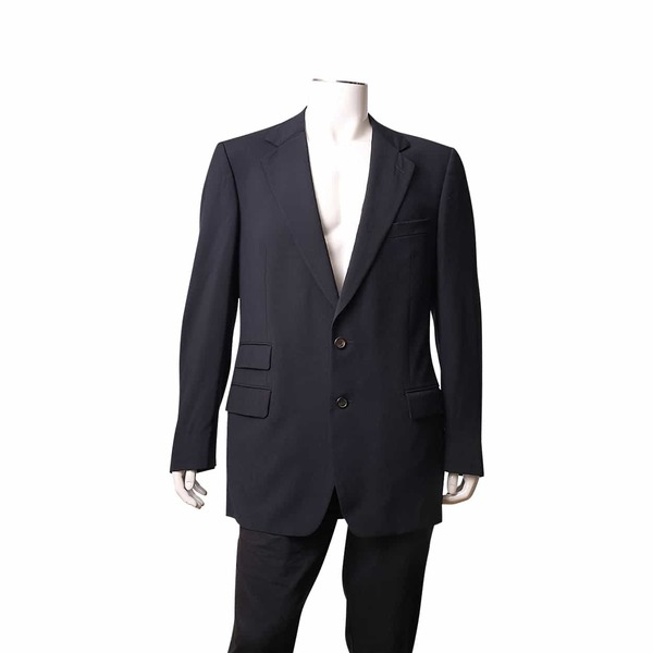 Vintage Wool Single Breast Blazer Navy