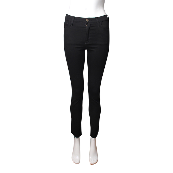 Cotton Panther Skinny Jeans Black