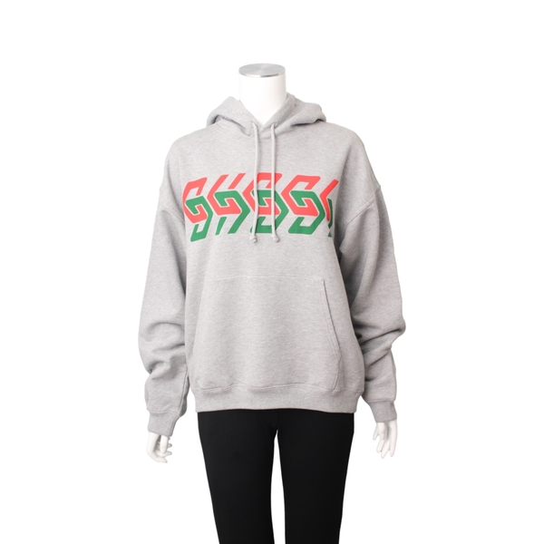 Cotton Logo Hoodie Grey