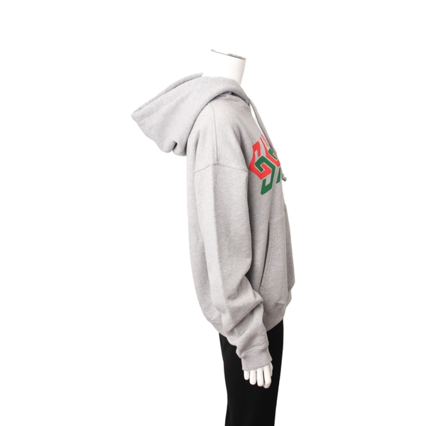 Cotton Logo Hoodie Grey