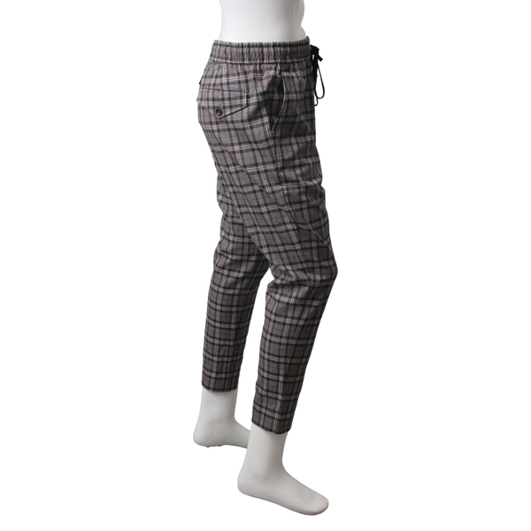 Wool Check Pants Grey