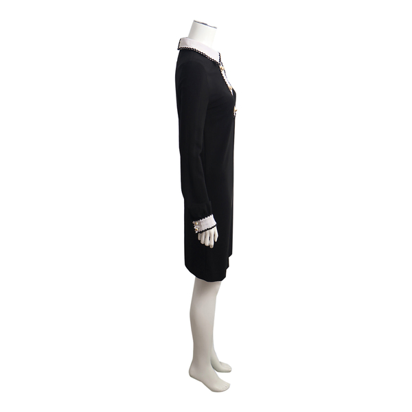 Viscose Pearl GG Crepe Dress Black