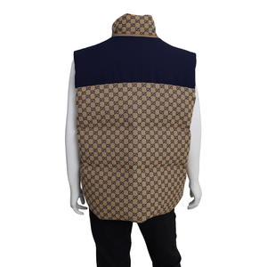 Cotton Blend GG Gilet Beige/Blue, view 3