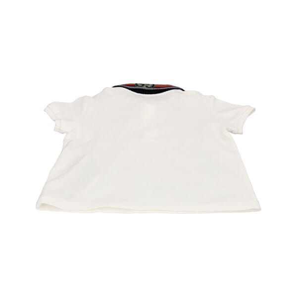 Cotton Baby Web Polo Shirt White