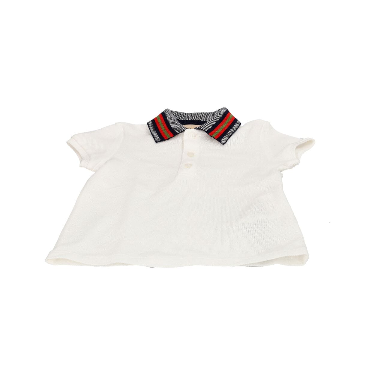 Cotton Baby Web Polo Shirt White