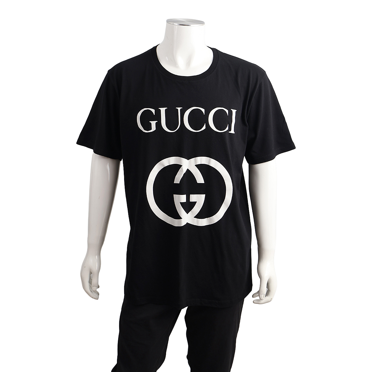 Cotton Interlocking G T-Shirt Black/White