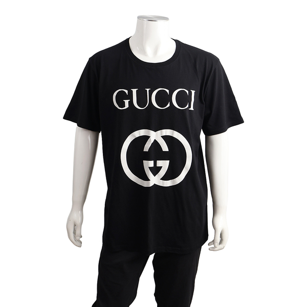 Cotton Interlocking G T-Shirt Black/White