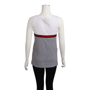 Vintage Cotton Striped Tank Top White/Black, view 3