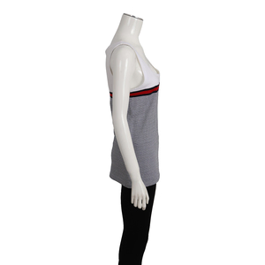Vintage Cotton Striped Tank Top White/Black, view 2