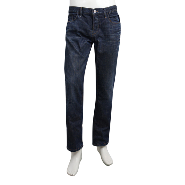 Vintage Cotton Denim Jeans Blue
