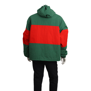 Polyester GRG Anorak Jacket Green/Red, view 3