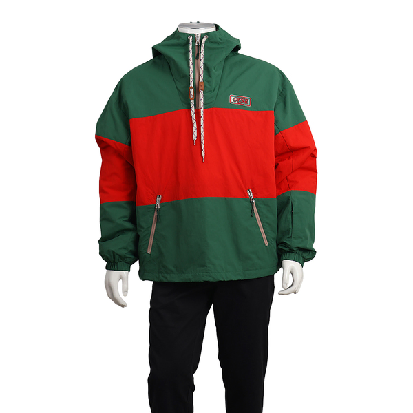 Polyester GRG Anorak Jacket Green/Red