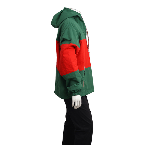 Polyester GRG Anorak Jacket Green/Red