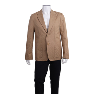 Cotton GG Gabardine Jacquard Jacket Beige