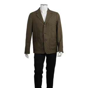 Cotton Blend GG Jacket Olive Green