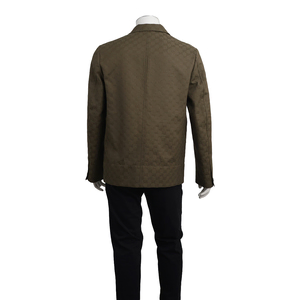 Cotton Blend GG Jacket Olive Green, view 3