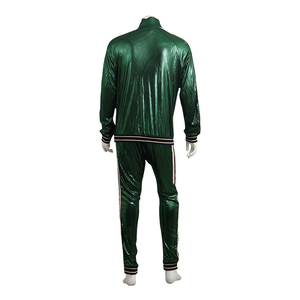 Mixed Material Tracksuit Green, view 3