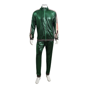 Mixed Material Tracksuit Green