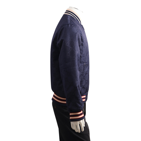 Nylon GG Reversible Bomber Jacket Blue