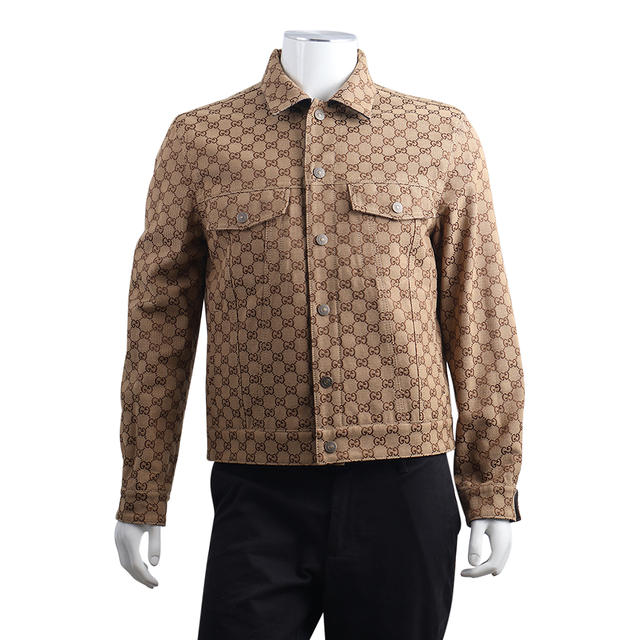 Canvas GG/Denim Reversible Jacket Beige/Blue