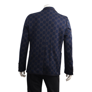 Cotton GG Blazer Navy Blue, view 3
