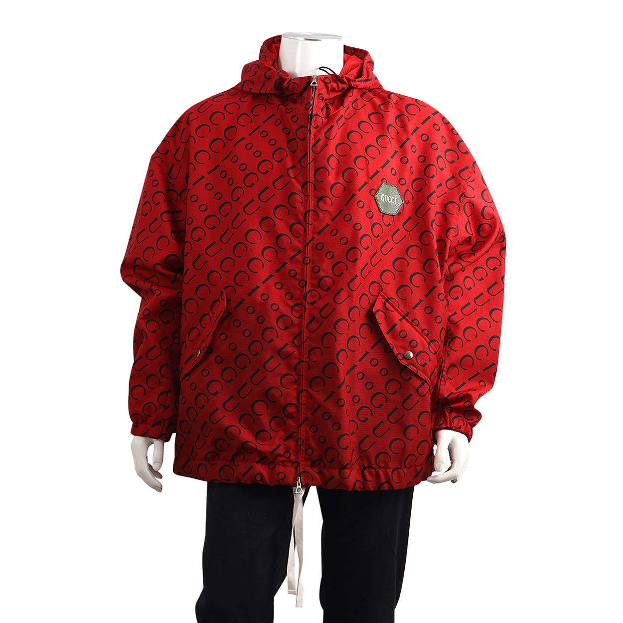 Nylon Gucci 100 Hooded Jacket Red