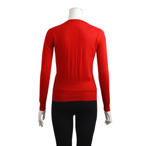 Mixed Material Cardigan Red, view 3