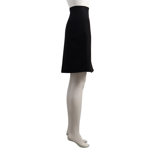 Wool/Silk Pearl Embellished Skirt Black