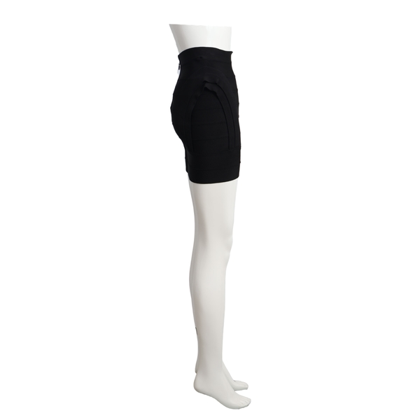 Rayon Mini Skirt Black