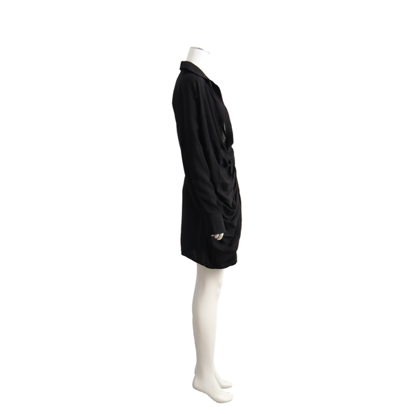 Viscose Blend La Montagne Draped Mini Dress Black